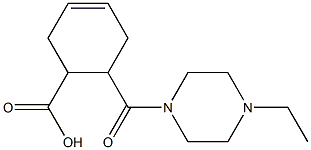 6-[(4-ethylpiperazin-1-yl)carbonyl]cyclohex-3-ene-1-carboxylic acid 구조식 이미지