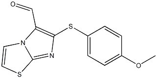 6-[(4-methoxyphenyl)thio]imidazo[2,1-b][1,3]thiazole-5-carbaldehyde Structure