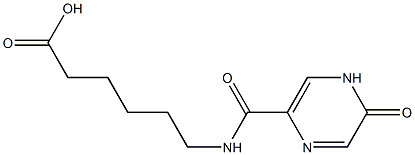 6-[(5-oxo-4,5-dihydropyrazin-2-yl)formamido]hexanoic acid 구조식 이미지