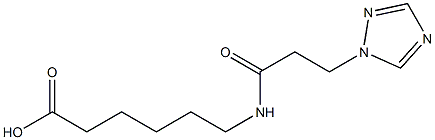 6-[3-(1H-1,2,4-triazol-1-yl)propanamido]hexanoic acid 구조식 이미지