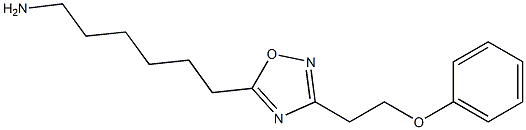 6-[3-(2-phenoxyethyl)-1,2,4-oxadiazol-5-yl]hexan-1-amine 구조식 이미지