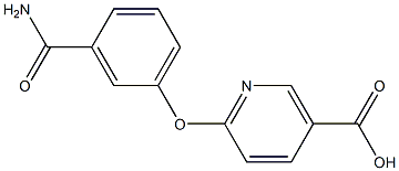 6-[3-(aminocarbonyl)phenoxy]nicotinic acid Structure