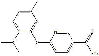 6-[5-methyl-2-(propan-2-yl)phenoxy]pyridine-3-carbothioamide 구조식 이미지