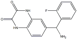 6-[amino(2-fluorophenyl)methyl]-1,2,3,4-tetrahydroquinoxaline-2,3-dione 구조식 이미지