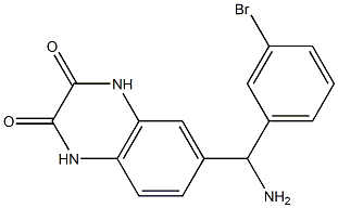 6-[amino(3-bromophenyl)methyl]-1,2,3,4-tetrahydroquinoxaline-2,3-dione 구조식 이미지