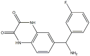 6-[amino(3-fluorophenyl)methyl]-1,2,3,4-tetrahydroquinoxaline-2,3-dione Structure