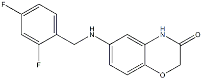 6-{[(2,4-difluorophenyl)methyl]amino}-3,4-dihydro-2H-1,4-benzoxazin-3-one Structure