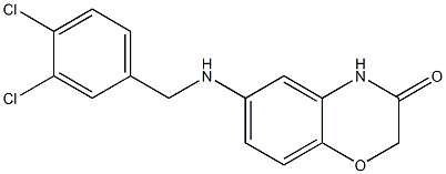 6-{[(3,4-dichlorophenyl)methyl]amino}-3,4-dihydro-2H-1,4-benzoxazin-3-one 구조식 이미지