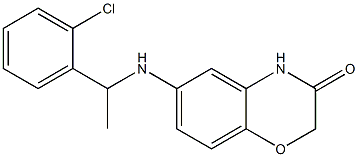 6-{[1-(2-chlorophenyl)ethyl]amino}-3,4-dihydro-2H-1,4-benzoxazin-3-one Structure