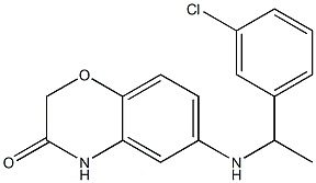 6-{[1-(3-chlorophenyl)ethyl]amino}-3,4-dihydro-2H-1,4-benzoxazin-3-one 구조식 이미지