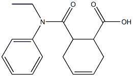 6-{[ethyl(phenyl)amino]carbonyl}cyclohex-3-ene-1-carboxylic acid Structure