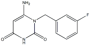 6-amino-1-[(3-fluorophenyl)methyl]-1,2,3,4-tetrahydropyrimidine-2,4-dione Structure