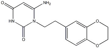 6-amino-1-[2-(2,3-dihydro-1,4-benzodioxin-6-yl)ethyl]-1,2,3,4-tetrahydropyrimidine-2,4-dione 구조식 이미지