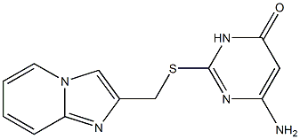 6-amino-2-({imidazo[1,2-a]pyridin-2-ylmethyl}sulfanyl)-3,4-dihydropyrimidin-4-one 구조식 이미지