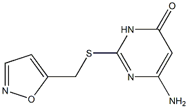 6-amino-2-[(1,2-oxazol-5-ylmethyl)sulfanyl]-3,4-dihydropyrimidin-4-one 구조식 이미지