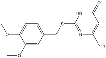 6-amino-2-{[(3,4-dimethoxyphenyl)methyl]sulfanyl}-3,4-dihydropyrimidin-4-one Structure