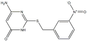 6-amino-2-{[(3-nitrophenyl)methyl]sulfanyl}-3,4-dihydropyrimidin-4-one 구조식 이미지