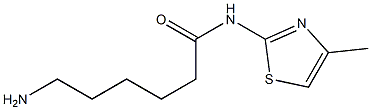 6-amino-N-(4-methyl-1,3-thiazol-2-yl)hexanamide 구조식 이미지