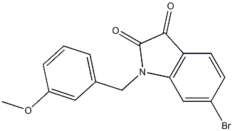 6-bromo-1-[(3-methoxyphenyl)methyl]-2,3-dihydro-1H-indole-2,3-dione 구조식 이미지