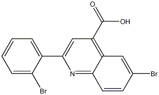 6-bromo-2-(2-bromophenyl)quinoline-4-carboxylic acid 구조식 이미지