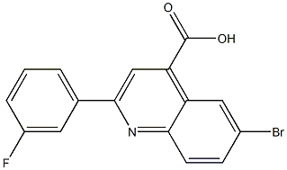 6-bromo-2-(3-fluorophenyl)quinoline-4-carboxylic acid Structure