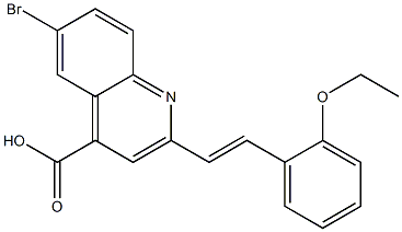 6-bromo-2-[(E)-2-(2-ethoxyphenyl)vinyl]quinoline-4-carboxylic acid 구조식 이미지