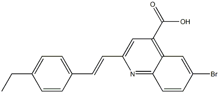 6-bromo-2-[(E)-2-(4-ethylphenyl)vinyl]quinoline-4-carboxylic acid Structure