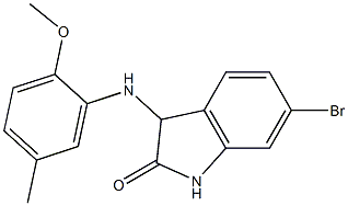 6-bromo-3-[(2-methoxy-5-methylphenyl)amino]-2,3-dihydro-1H-indol-2-one Structure