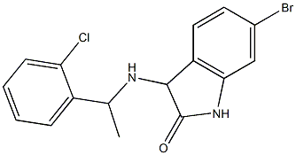 6-bromo-3-{[1-(2-chlorophenyl)ethyl]amino}-2,3-dihydro-1H-indol-2-one 구조식 이미지