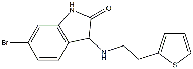 6-bromo-3-{[2-(thiophen-2-yl)ethyl]amino}-2,3-dihydro-1H-indol-2-one 구조식 이미지
