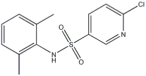 6-chloro-N-(2,6-dimethylphenyl)pyridine-3-sulfonamide 구조식 이미지