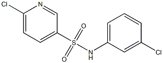 6-chloro-N-(3-chlorophenyl)pyridine-3-sulfonamide 구조식 이미지