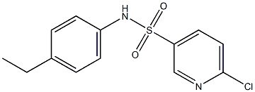 6-chloro-N-(4-ethylphenyl)pyridine-3-sulfonamide Structure