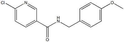 6-chloro-N-[(4-methoxyphenyl)methyl]pyridine-3-carboxamide Structure