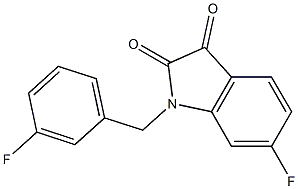 6-fluoro-1-[(3-fluorophenyl)methyl]-2,3-dihydro-1H-indole-2,3-dione Structure