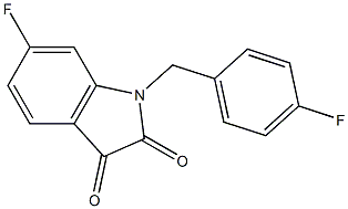 6-fluoro-1-[(4-fluorophenyl)methyl]-2,3-dihydro-1H-indole-2,3-dione Structure