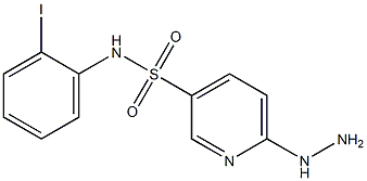 6-hydrazinyl-N-(2-iodophenyl)pyridine-3-sulfonamide Structure