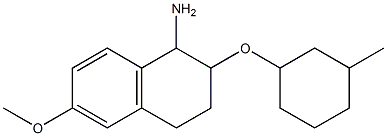 6-methoxy-2-[(3-methylcyclohexyl)oxy]-1,2,3,4-tetrahydronaphthalen-1-amine Structure