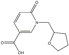 6-oxo-1-(tetrahydrofuran-2-ylmethyl)-1,6-dihydropyridine-3-carboxylic acid 구조식 이미지