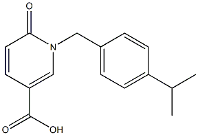 6-oxo-1-{[4-(propan-2-yl)phenyl]methyl}-1,6-dihydropyridine-3-carboxylic acid 구조식 이미지