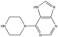 6-piperazin-1-yl-7H-purine 구조식 이미지