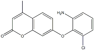 7-(2-amino-6-chlorophenoxy)-4-methyl-2H-chromen-2-one 구조식 이미지