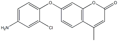 7-(4-amino-2-chlorophenoxy)-4-methyl-2H-chromen-2-one 구조식 이미지