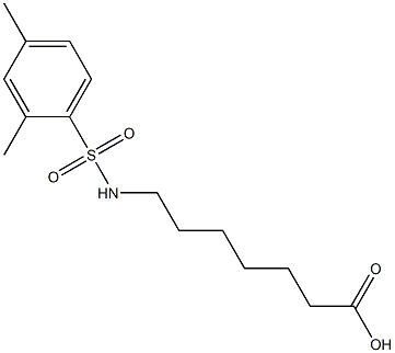 7-[(2,4-dimethylbenzene)sulfonamido]heptanoic acid Structure