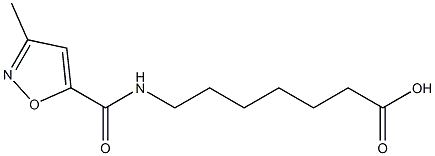 7-[(3-methyl-1,2-oxazol-5-yl)formamido]heptanoic acid 구조식 이미지