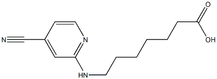 7-[(4-cyanopyridin-2-yl)amino]heptanoic acid 구조식 이미지