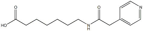 7-[(pyridin-4-ylacetyl)amino]heptanoic acid 구조식 이미지