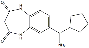 7-[amino(cyclopentyl)methyl]-2,3,4,5-tetrahydro-1H-1,5-benzodiazepine-2,4-dione 구조식 이미지