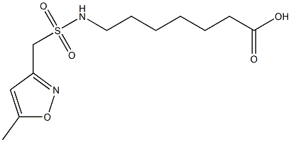 7-{[(5-methyl-1,2-oxazol-3-yl)methane]sulfonamido}heptanoic acid 구조식 이미지