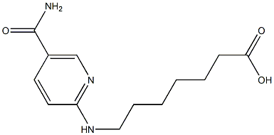 7-{[5-(aminocarbonyl)pyridin-2-yl]amino}heptanoic acid 구조식 이미지